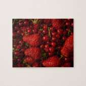 Rote Beeren und Erdbeeren Puzzle (Horizontal)