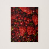 Rote Beeren und Erdbeeren Puzzle (Vertikal)