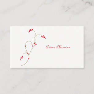 Rote Beeren-Visitenkarte Visitenkarte