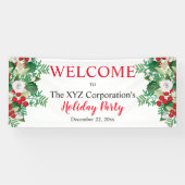 Rote Beeren-weißes Banner (Horizontal)