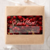 Rote Beeren wir haben Weihnachtslabel verschoben (Insitu)