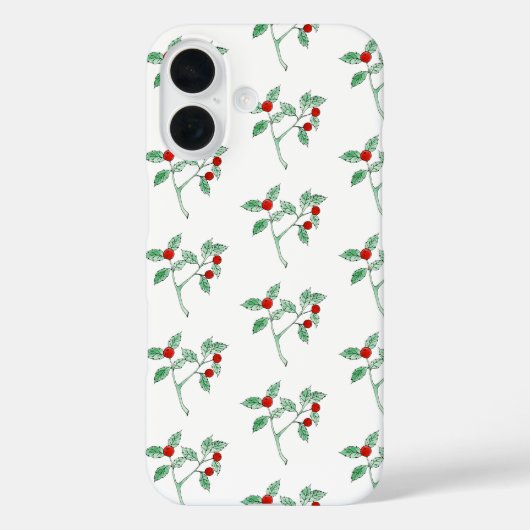 rote Beerenpflanze Case-Mate iPhone Hülle (Rückseite)