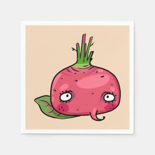 Rote Beete beet Serviette (Vorderseite)