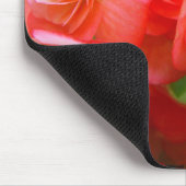 Rote Begonia-Blume Mousepad (Ecke)