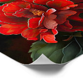 Rote Begonias Blume Art Print Poster (Ecke)