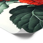 Rote Begonias Blume Art Print Poster (Ecke)