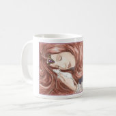 Rote behaarte Prinzessin u. ihre Ratte Kaffeetasse (Vorderseite Links)