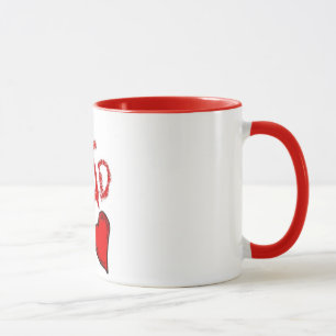 rote behandelte Kaffeetasse des Vatis #1
