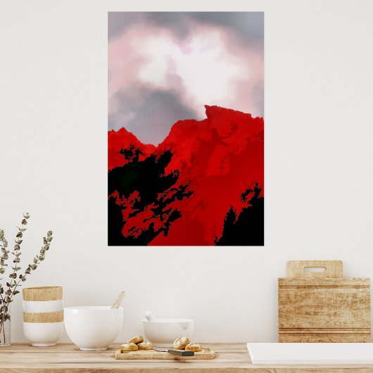 ROTE BERGE POSTER (Küche)