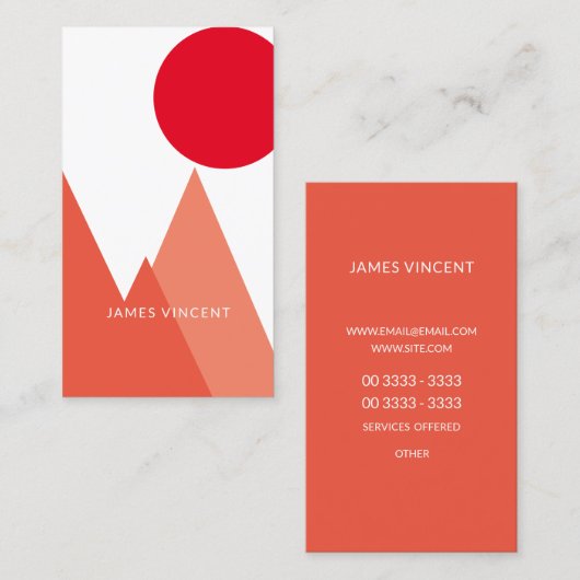 Rote Berge Visitenkarte (Vorne/Hinten)