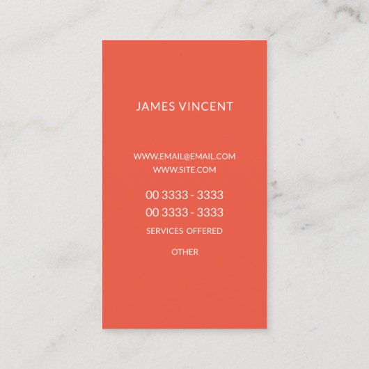 Rote Berge Visitenkarte (Rückseite)