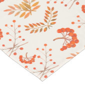 Rote Berries & Blätter Botanisches Elfenbein Kurzer Tischläufer (Ecke)