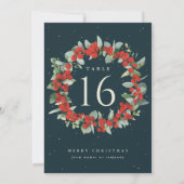 Rote Berries+Eukalyptus Tischnummer (Rückseite)