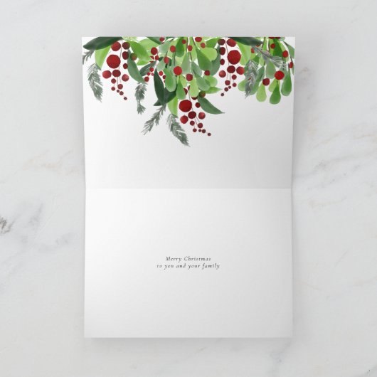 Rote Berries Grün Weihnachten (Innenseite)