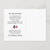 Rote Berries Holiday Moving an der Grenze Ankündigungspostkarte (Rückseite)