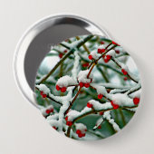 Rote Berries im Schnee (2025) Button (Vorne & Hinten)