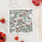 Rote Berries im Schnee Serviette (Beispiel)