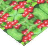 Rote Berries mit Abstrakter Raindrops Tischdecke (Schrägansicht)