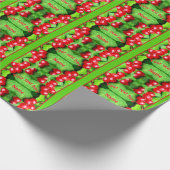 Rote Berries mit Personalisierter Raindrops Geschenkpapier (Ecke)