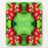 Rote Berries mit Raindrops-Natur Personalisiert Mousepad (Vorne)