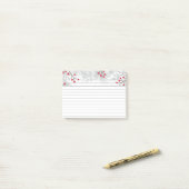 Rote Berries und Silbertanne Post-It® Notes, 4" x  Post-it Klebezettel (Auf Schreibtisch)