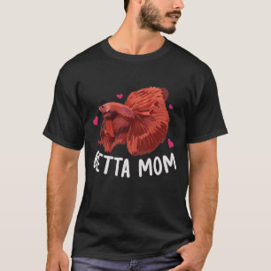 Rote Betta-Mutter Siamese Kampffischliebhaber Aest T-Shirt