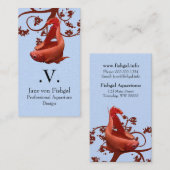 Rote Betta siamesische kämpfende Fische Visitenkarte (Vorne/Hinten)