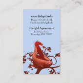 Rote Betta siamesische kämpfende Fische Visitenkarte (Rückseite)