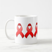 Rote Bewusstseins-Band-Tasse Kaffeetasse (Links)
