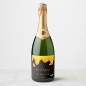 Rote Biene Schaumweinetikett (Vorderseite)