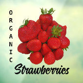 Rote Bio Erdbeeren Fotografisch Fensteraufkleber (Blatt 3)