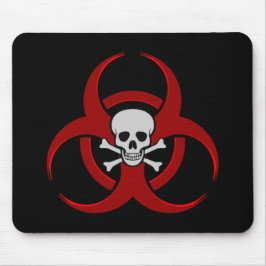 Rote Biogefährdung Skull Mousepad