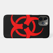 Rote Biogefährdung Symbol Phone Case (Rückseite (Horizontal))