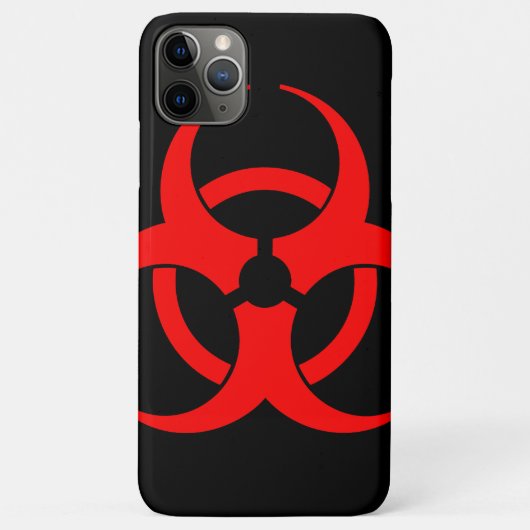 Rote Biogefährdung Symbol Phone Case (Rückseite)