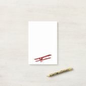 Rote Biplane-it-Notes Post-it Klebezettel (Auf Schreibtisch)