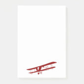 Rote Biplane-it-Notes Post-it Klebezettel (Vorderseite)