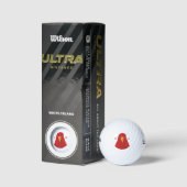 Rote Birne "GUMI" Golfball (Verpackungen)