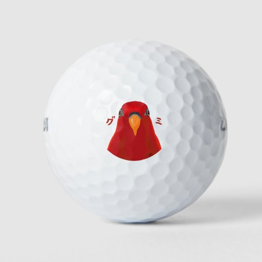 Rote Birne "GUMI" Golfball (Vorderseite)