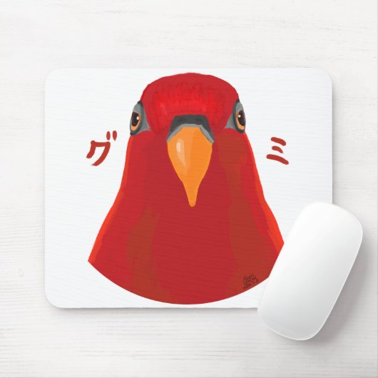 Rote Birne "GUMI" Mousepad (Mit Mouse)