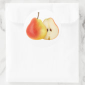 Rote Birne, halbiert Runder Aufkleber (Tasche)