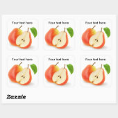 Rote Birnen, frisch Quadratischer Aufkleber (Blatt)