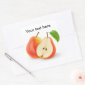 Rote Birnen, frisch Quadratischer Aufkleber (Umschlag)