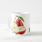 Rote Birnen Kaffeetasse (Vorderseite Links)