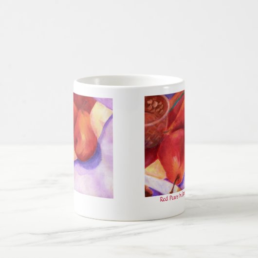 Rote Birnen-Tasse Kaffeetasse (Mittel)