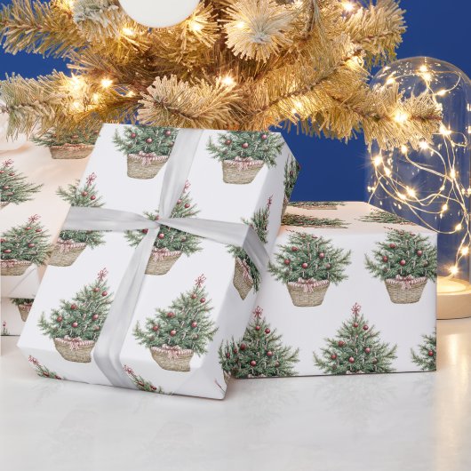 Rote Birnen Weihnachtsbäume Geschenkpapier (Feiertage)