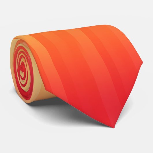 Rote bis gelbe Streifen Sommerombre Krawatte (Gerollt)