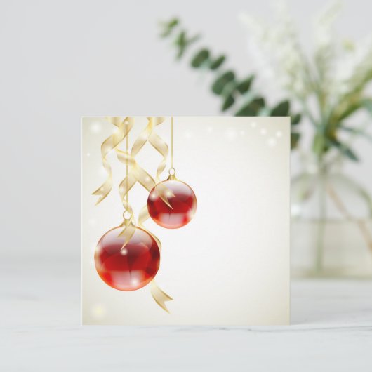 Rote Bläschen Einladung (Stehend Vorderseite)