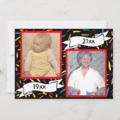 Rote Blase Letter 50 th Birthday Celebration Einladung (Vorderseite)