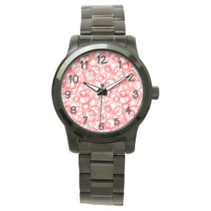 Rote Blasen Armbanduhr