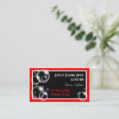 Rote Blasen, die Dienstleistungsunternehmen-Karten Visitenkarte (Stehend Vorderseite)